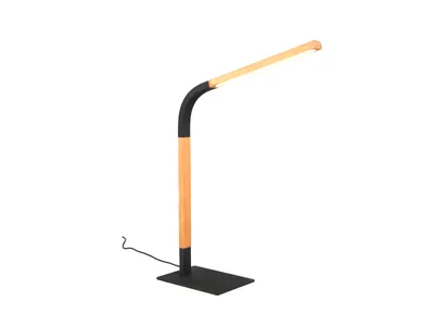 Image de Lampe de bureau en bois noir réglable avec LED intégrée Norris Trio