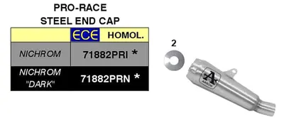 Immagine prodotto di Marmitta Slip-On ARROW omologata Pro-Race nichrom per Honda CB 1000 R