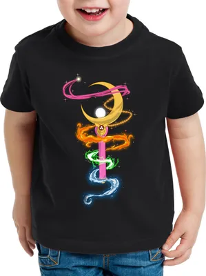 Produktbild von style3 Mondzepter Kinder T-Shirt sailor mondstab luna mars planet anime