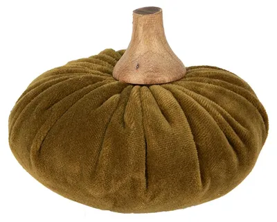 Productafbeelding van Clayre & Eef Decoratieve pompoen, diameter 12x10 cm, groen, polyester