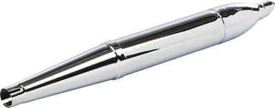 Produktbild von Simson Auspuff dreiteilig in Zigarrenform, kurz, verchromt, L=500mm - für SR1, SR2, KR50