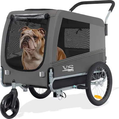 Produktbild von Tiggo VS Pet Large Hundefahrradanhänger + Jogger 2 in 1 Hundeanhänger Hundetransporter Fahrradanhänger