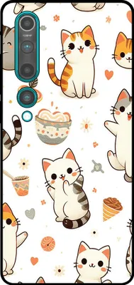 Productafbeelding van Smartphonica TelefoonhoesjeGeschikt voor Xiaomi Mi 10 / 10 Pro, met kattenprint - TPU achterkant hoesjeKattenontwerp