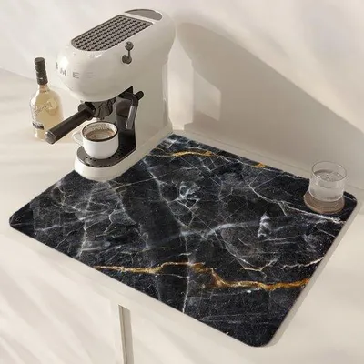 Produktbild von Absorberende Küchenmatte für Kaffeemaschinen, schnell trocknende Spülmatten, antislip Küchenmatte, 40 x 60 cm, Küchen, Spüle