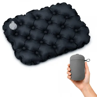 Imagen del producto de Cojín inflable para camping, resistente al agua, de 40 x 32 cm, ligero, ideal para actividades al aire libre