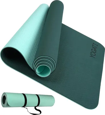 Image de YOGATI Tapis de sport Tapis de fitness Antidérapant avec sangle de transport. Tapis de gymnastique pour le yoga, le pilates et le fitness. Tapis de yoga hommes femmes. Tapis de yoga
