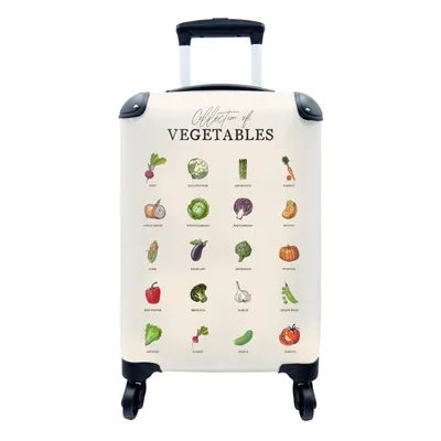 Produktbild von MuchoWow® Koffer Handgepäck Trolley Rollkoffer Kleine Reisekoffer mit 4 Rollen - Küche - Gemüse - Lebensmittel - Cabin Size < 55x40x23 cm & 55x40x20 cm - Fotokoffer - Kabinenkoffer - Boardgepäck - Reise-Box - Reisekoffer - Reisegepäck - Koffer mit Bild - Trolley für Kinder