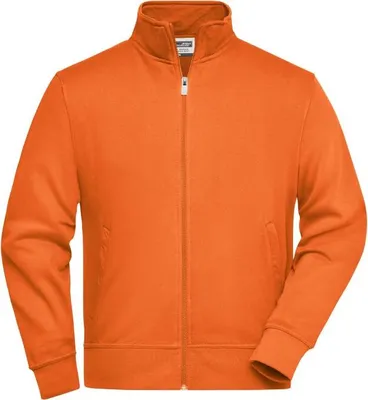 Produktbild von Sweat-Jacke mit Stehkragen und Reißverschluss orange, Gr. 5XL