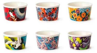 Image de Excelsa set de 6 bols Kimono porcelaine 9x5x9 cm multicolore