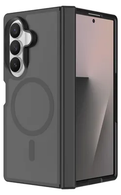 Produktbild von Magnetisch Hülle für Samsung Galaxy Z Fold 8 Ultra, Transluzente Matt Rückseite mit Scharnierschutz Handyhülle Schwarz