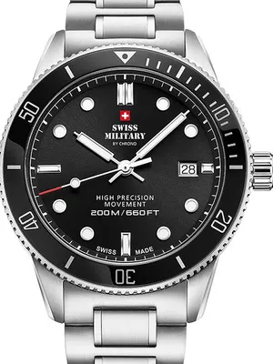 Produktbild von Swiss Military SM34088.01 Diver Quarz Herrenuhr 42mm 20ATM