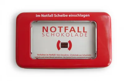 Produktbild von Notfallschokolade in der Dose 30g