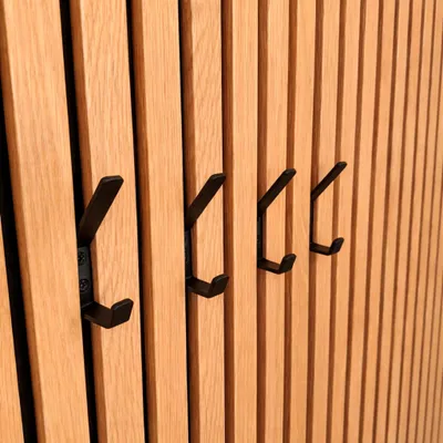Produktbild von Vleugel Doppelter Metall-Kleiderhaken für Akustikpaneele - Schraubmontage - Akupanel Zubehör