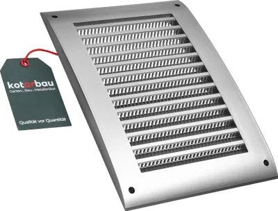 Obrázok produktu pre KOTARBAU® Vetracia mriežka 170 x 250 mm Mriežka na odvod vzduchu Plastová so sieťkou proti hmyzu Koncová mriežka Obdĺžniková saténová žalúziová mriežka Mriežka na prívod vzduchu Ventilátor