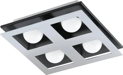 Produktbild von Eglo 96534 Bellamonte 1 LED Deckenleuchte 4x3,3W schwarz silber