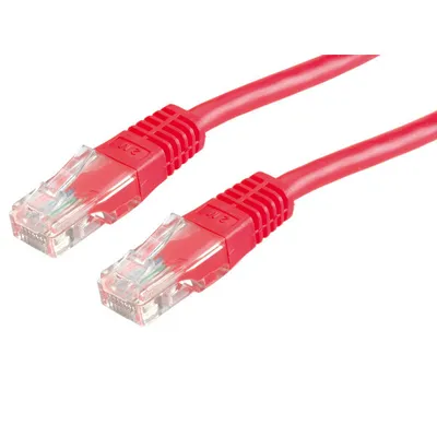 Productafbeelding van Roline 21.15.0521, 0,5 meter, RJ-45, RJ-45, Cat5e, Rood, 100 Ohm