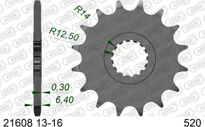 Produktbild von AFAM Standard Stahlritzel vorne 21608520