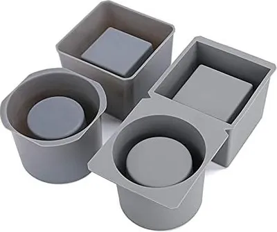 Produktbild von Gießformen für Beton, Silikonformen für Beton, Silikonform Blumentopf Gießform, Würfel und Zylinderharz Gießform Blumentopf für Pflanzgefäß, Blumen Pflanzen