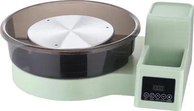 Zdjęcie produktu dla SucceBuy Elektryczna koło garncarskie 450 W, koło garncarskie z talerzem obrotowym 28/36 cm, pedał nożny, regulowana prędkość obrotowa od 30 do 300 obr./min i skrzynka narzędziowa, idealne do samodzielnego tworzenia dzieł z gliny i dla początkujących, kolor zielony