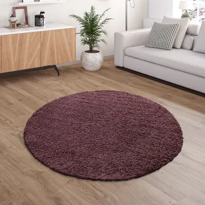Immagine prodotto di Tappeto a pelo lungo per soggiorno Shaggy a pelo lungo Moderno Monocolore Senza motivi Dimensioni 200 cm rotondo