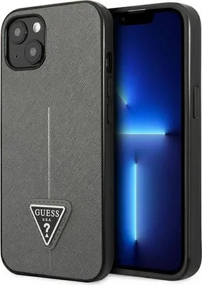 Image de Guess Guhcp13Spsatlg Iphone 13 Mini 5.4 Silver/Silver Hardcase Saffianotriangle Logo