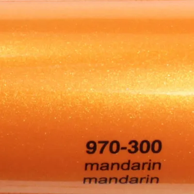 Produktbild von (25€/m²) Oracal 970RA Autofolie 300G Mandarin Glanz Folie 152 cm Breite Laufmeterware gegossene Auto Folie selbstklebend
