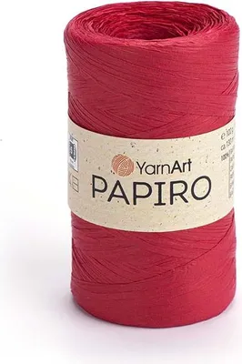 Produktbild von YarnArt Papiro 1310 Rote Rafia: Ideal für Sommertaschen & Deko-Projekte