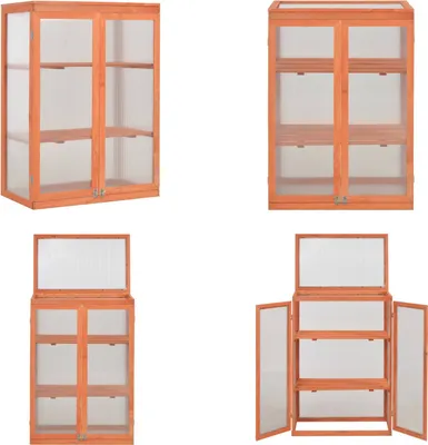 Produktbild von vidaXL Gewächshaus Schrank Holz 75x47x109 cm - Gewächshaus - Gewächshäuser - Frühbeet - Frühbeete