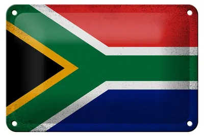 Produktbild von Blechschild Flagge Südafrika 18x12cm South Africa Vintage Dekoration