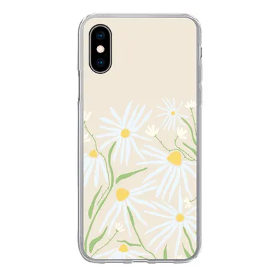 Produktbild von MuchoWow® Handyhülle Schutzhülle Hülle für iPhone X Blume - Muster - Gelb Silikon Softcase Handy Hülle - Handyhülle
