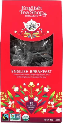 Immagine prodotto di ETS - English Breakfast, BIO, Fairtrade, 15 sacchetti piramidali in scatola di carta