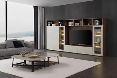 Obrázek produktu pro Moderní design nástěnné skříňky Dřevěný nábytek do obývacího pokoje TV nástěnné skříňky