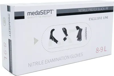 Produktbild von Puderfreie Nitrilhandschuhe schwarz L a100