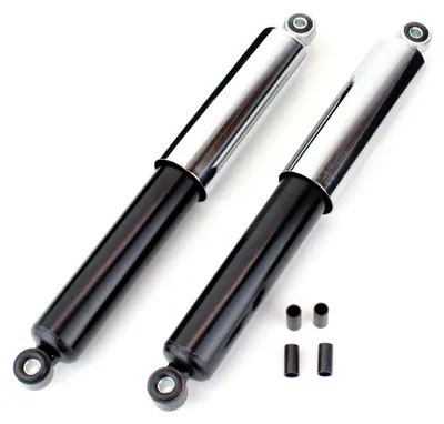 Produktbild von Stoßdämpfer Satz Federbeine mit Chrom Hülse für Hinten 340mm Simson
