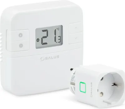 Zdjęcie produktu dla Salus Cyfrowy termostat pokojowy, odbiornik radiowy z wtyczką Schuko, 16 A, 1 szt.