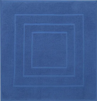 Produktbild von Betz Badvorleger 60x60 cm PALERMO Badematte Badteppich Duschvorleger 100% Baumwolle 680g/m²  Farbe: blau