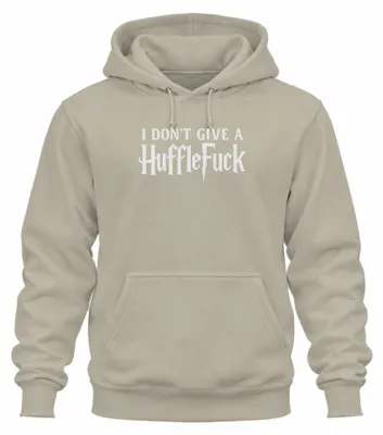 Produktbild von I don't give a Hufflefuck Lustig Halloween Harry Potter Hoodie Kapuzenpullover, Natur, XXL