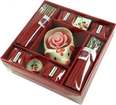 Produktbild von Räucherstäbchen & Duftset XL, Geschenkset aus Thailand - Erdbeer, Rot, 2*15*15 cm, Räucherstäbchen & Sets aus Thailand