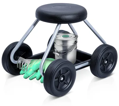 Produktbild von WENKO Rollsitz Gartensitz Arbeitshocker rollbar Bad Haushalt Gärtner Sitz Secura