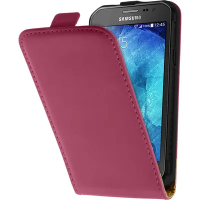Produktbild von PhoneNatic Kunst-Lederhülle kompatibel mit Samsung Galaxy Xcover 3 - Flip-Case pink + 2 Schutzfolien