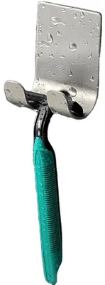 Obrázek produktu pro Držák na holicí strojky - Háček na holicí strojek - Samolepící - 42/47 mm - Stříbrný - Háček do koupelny - CHPN