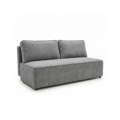 Produktbild von Schlafsofa FORANO 3-Sitzer mit Bettkasten, Sofa Couch mit Schlaffunktion Gästezimmer, Jugendzimmer weicher Bouclé-Plüschstoff Dunkelgrau