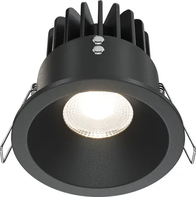 Image de Maytoni Zoom LED Downlight, luminaire encastré 12W noir IP65 90Ra Ø8,5mm blanc neutre