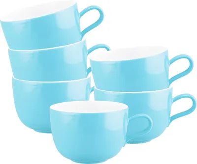 Produktbild von Seltmann Weiden Liberty Pure Colors Milchkaffeetasse 380 ml 6er Set - Lagoon Blue