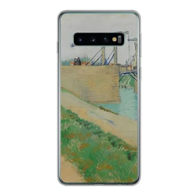 Produktbild von MuchoWow® Handyhülle Schutzhülle Hülle für Samsung Galaxy S10 Die Brücke von Langlois - Vincent van Gogh Silikon Softcase Handy Hülle - Handytasche