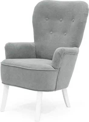 Produktbild von Sofiland Polstersessel VELO– Akzentstuhl im skandinavischen Design – Wohnzimmer, Leseecke, Hellgrau