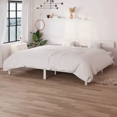 Produktbild von The Living Store Massivholzbett Weiß Kiefer 180x200 cm