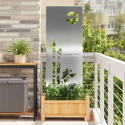 Obrázek produktu pro Soukromí na zahradě Řezací Stříbrná 50 x 140 cm Nerezová ocel