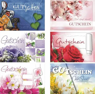 Produktbild von Glückwunschkarten 100 Stück Gutschein
