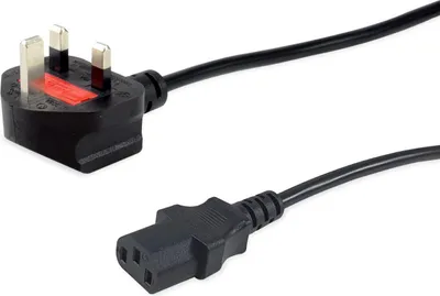 Image de Equip UK Cordon d'alimentation, C13 à BS1363, 5,0m, fusible 10A